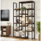 Стеллаж с 12 открытыми полками – индустриальный дизайн, 12 полок
