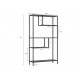 Стеллаж с 5 открытыми полками – металлический каркас, 178×100×33 см.
