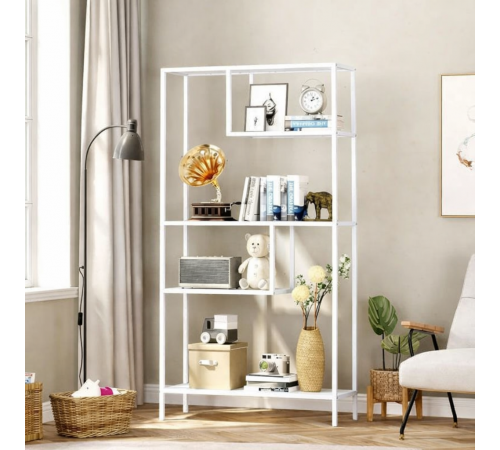 Стеллаж с 5 открытыми полками – металлический каркас, 178×100×33 см.