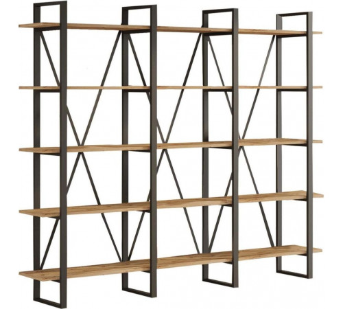 Стеллаж Хана Хоум – металл + ДСП (каркас 20×40 мм) в LOFT стиле