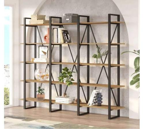 Стеллаж Хана Хоум – металл + ДСП (каркас 20×40 мм) в LOFT стиле