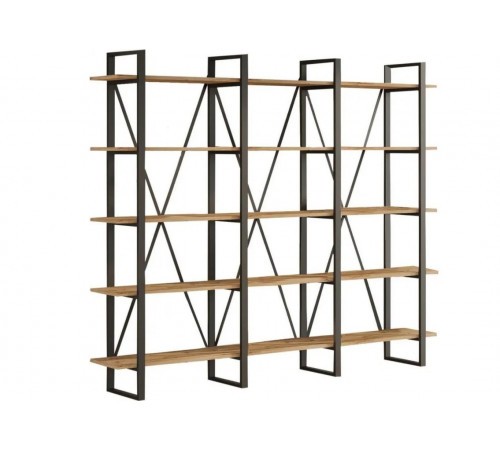 Стеллаж Хана Хоум – металл + ДСП (каркас 20×40 мм) в LOFT стиле