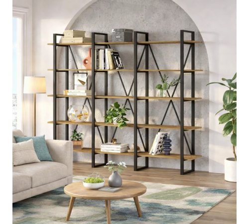 Стеллаж Хана Хоум – металл + ДСП (каркас 20×40 мм) в LOFT стиле