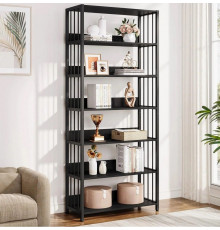 Стелаж з відкритими полицями 6-ярусний, чорний