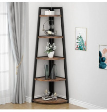 Стелаж кутовий 5-рівневий, коричневий