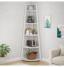 Стеллаж угловой 5-уровневый, белый