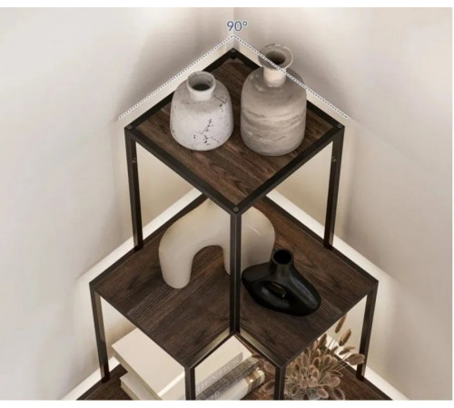 Угловой стеллаж Annalotta 167,5×30×30 см – современный минималистичный дизайн.