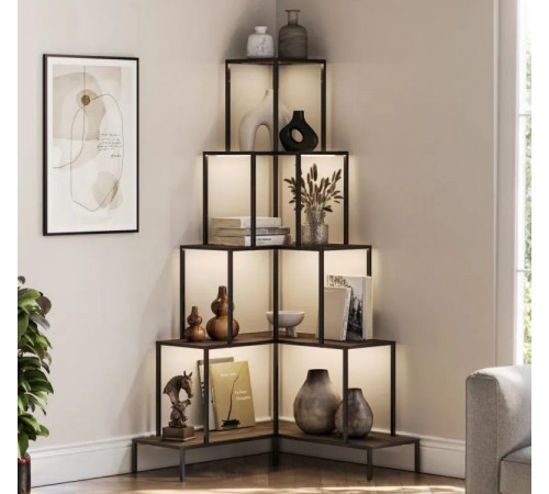 Угловой стеллаж Annalotta 167,5×30×30 см – современный минималистичный дизайн.