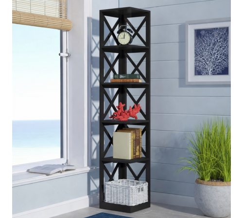 Угловой стеллаж Darek – 5 полок, 166×30×30 см