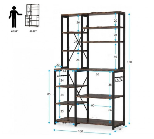 Стелаж кухонний 10-ярусний — просте рішення для організації