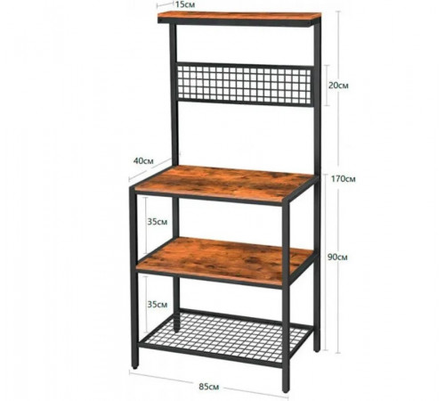 Металевий кухонний стелаж Rоck-192