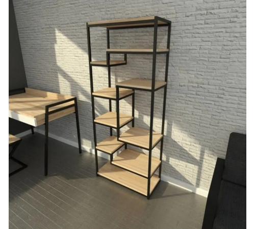 Loft стелаж для офісу з дсп та металу — 170×70×32 см