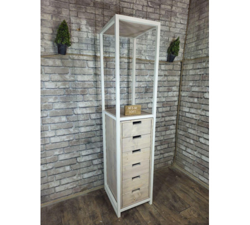 Стелаж з шухлядами 200×45×50 см — функціональний LOFT-стелаж