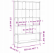 Стеллаж 102×28×172 см — узкий высокий стеллаж MSM.