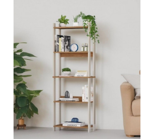 Стеллаж 5 полками, дуб Сонома — стиль лофт и надежность