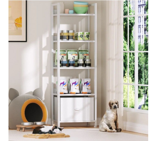 Стеллаж 5 полок MSM с металлическим каркасом, 140×40×26 см