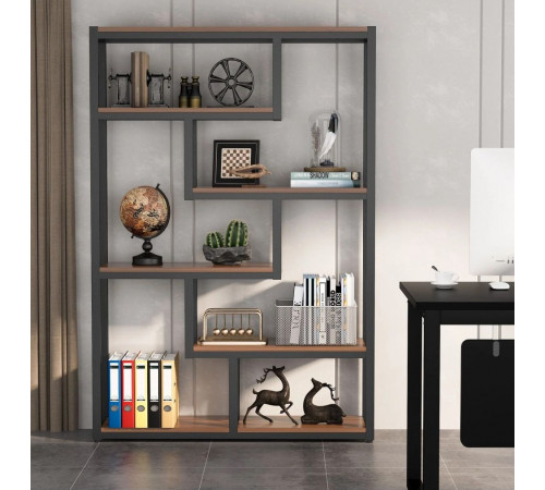 Стеллаж 6-ярусный с полок в шахматном порядке, 175×100×30 см