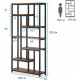 Стеллаж 7-ярусный с открытыми полками, 200×100×30 см
