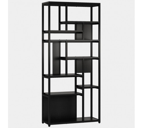 Стеллаж 8-ярусный Etagere 8, черный - высота 180 см, ширина 80 см.