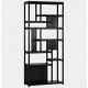 Стеллаж 8-ярусный Etagere 8, черный - высота 180 см, ширина 80 см.