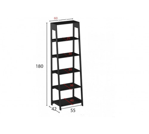 Стелаж Arjet 5-ярусний — 180×60×42 см