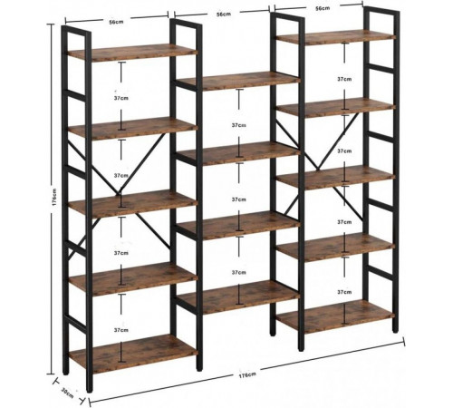 Стеллаж Etagere 8 – 17 открытых полок, 176×176×30 см