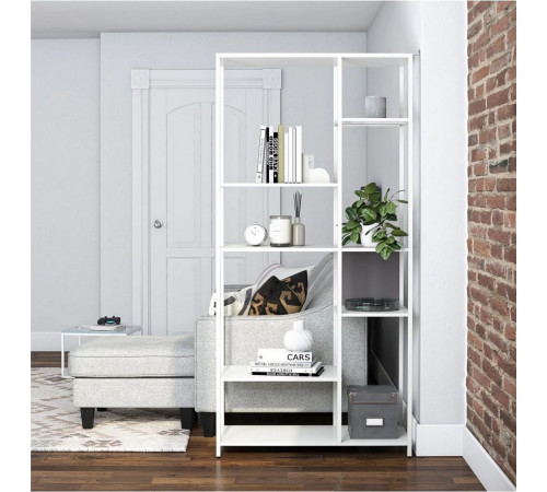 Стеллаж Gioia — 185×80×40 см, светлый/темный