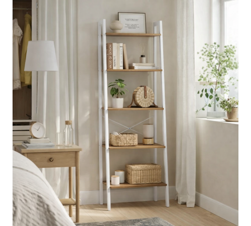 Стеллаж Jabari - 5-ярусная лестница с Х-дугами.