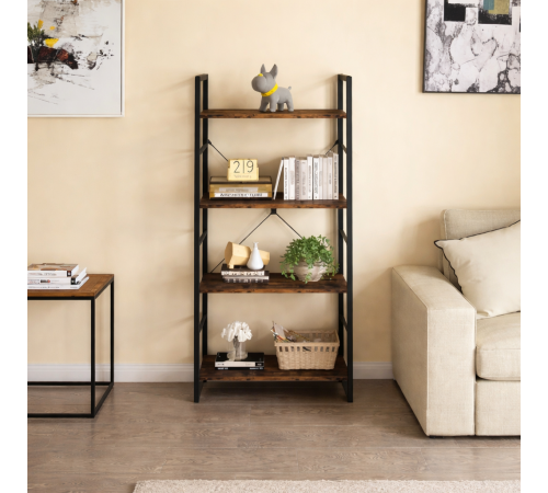 Стеллаж Landrienne с 4 полками, 120×60×30 см