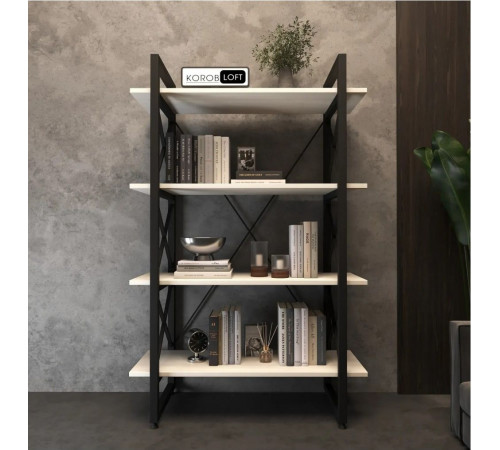 Стеллаж Loft на 4 полочки — 1370×900×400 мм для дома и офиса.