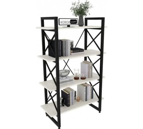 Стеллаж Loft на 4 полочки — 1370×900×400 мм для дома и офиса.