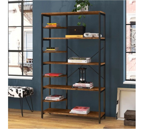 Стеллаж Roan Etagere – 5 больших + 4 секторных полки, 173,5×100×34 см.