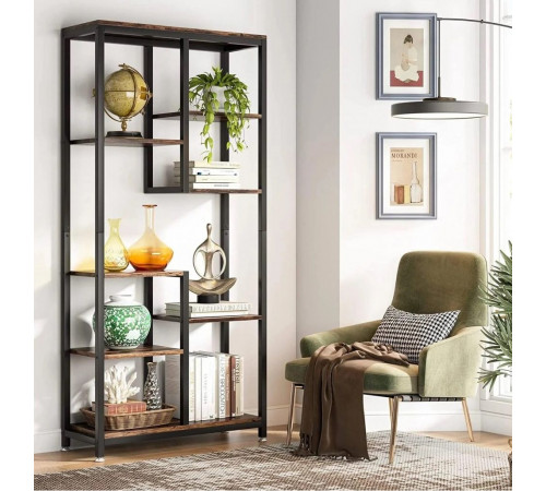 Стеллаж SKIFF 8, черного цвета, 8 полок