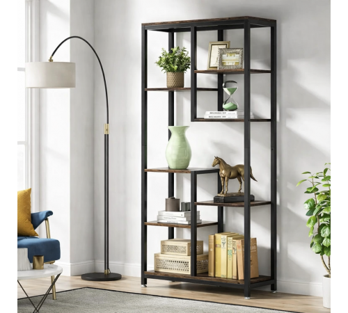 Стеллаж SKIFF 8, черного цвета, 8 полок