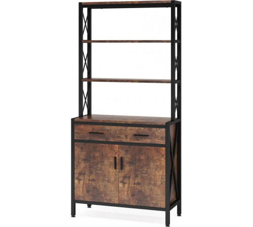 Стеллаж SKIFF 2, 4-ярусный, с ящиком и тумбой