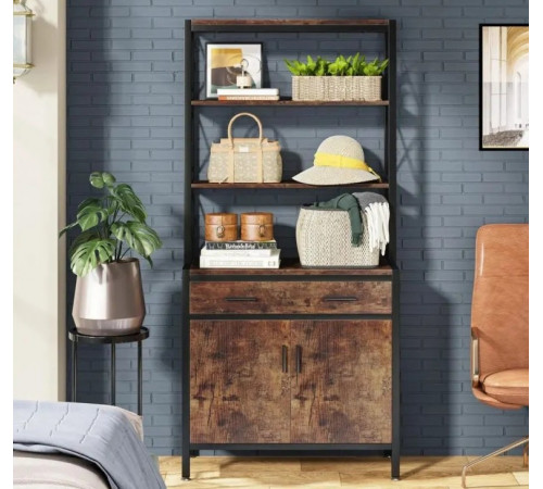 Стелаж SKIFF 2, 4-ярусний, з ящиком і тумбою