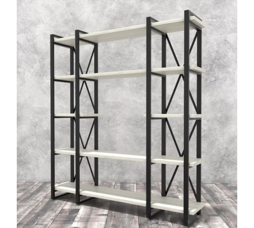 Стеллаж Айсберг Лофт 160×182 см — черный/белый