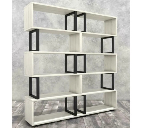 Стеллаж Айсберг 180×190 см — черный/белый