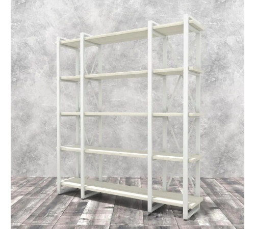 Стеллаж Айсберг Лофт 160×182-4 v3, Белый — большой стильный лофт стеллаж