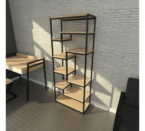 Loft стеллаж для офиса из дсп и металла - 170×70×32 см