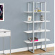 Стеллаж MSMLOFT 4 полки — металлический каркас, белый/серебристый (150×80×35 см)