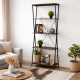 Стеллаж MSMLOFT 5 полок – с черным каркасом (180×80×30 см)
