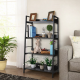 Стеллаж MSMLOFT 5 полок – черный металлический каркас 1200×700×350 мм.