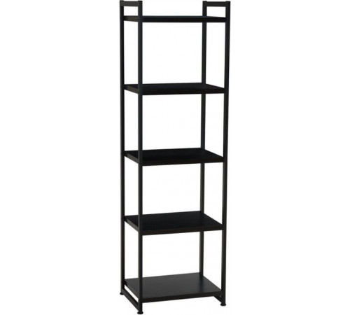 Стеллаж MSMLOFT 5 полок – черный металлический каркас 150×45×35 см.