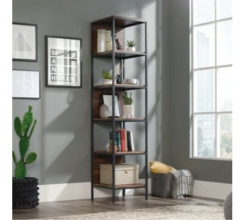 Стеллаж MSMLOFT 5 полок – черный каркас 190×45×45 см