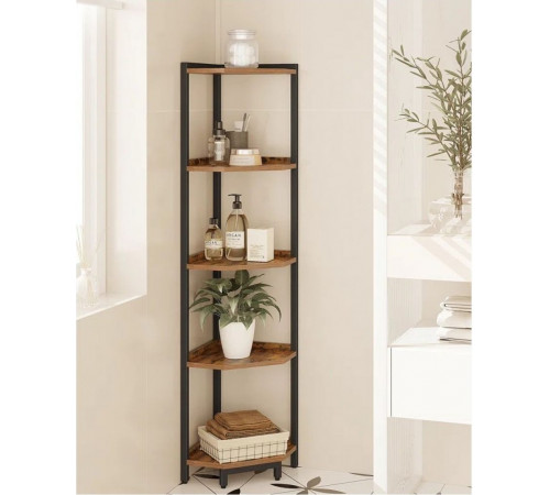 Стеллаж для хранения вещей – 5 полок, металлический каркас 135×30×30 см