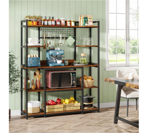 Стеллаж для хранения с 11 крючками 5-ярусный