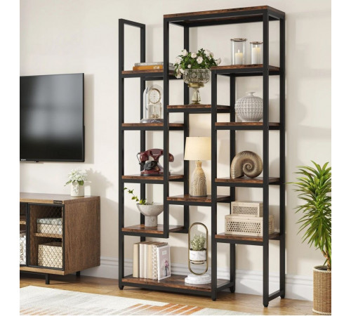 Стелаж із 12 відкритими полицями — індустріальний дизайн, 12 полиць