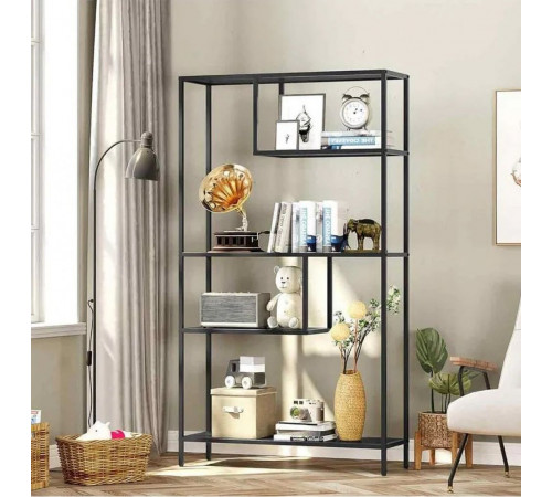 Стеллаж с 5 открытыми полками – металлический каркас, 178×100×33 см.