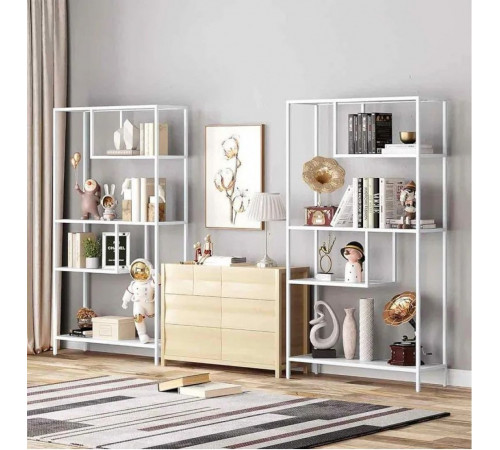 Стеллаж с 5 открытыми полками – металлический каркас, 178×100×33 см.